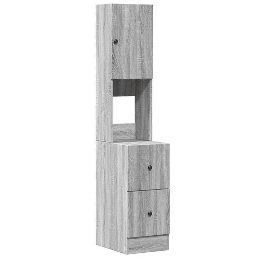 vidaXL Kitchen Cabinet Grey Sonoma 35x50x180 cm Engineered Wood