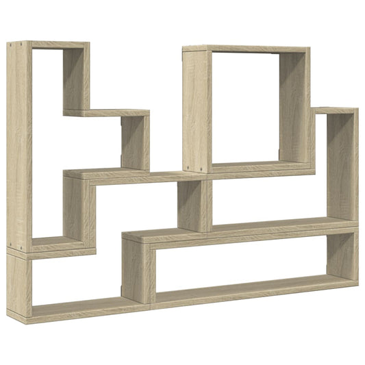 vidaXL Wall Shelf Sonoma Oak 96x12x64 cm Engineered Wood