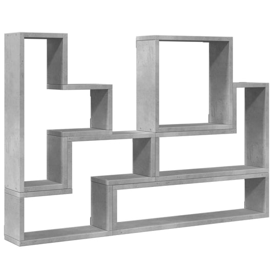 vidaXL Wall Shelf Concrete Grey 96x12x64 cm Engineered Wood