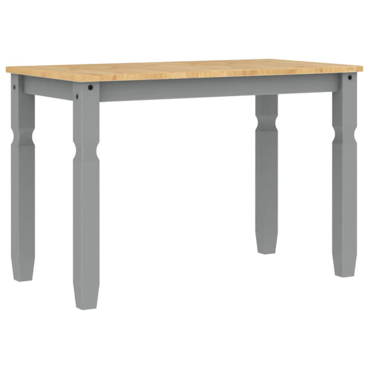 vidaXL Dining Table "Corona" Grey 112x60x75 cm Solid Wood Pine