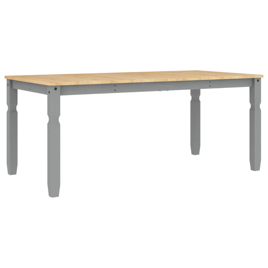 vidaXL Dining Table "Corona" Grey 180x90x75 cm Solid Wood Pine