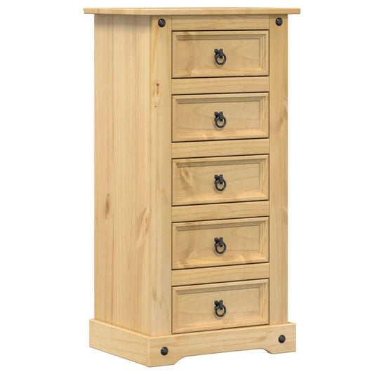 vidaXL Bedside Cabinet Corona 53x39x103 cm Solid Wood Pine