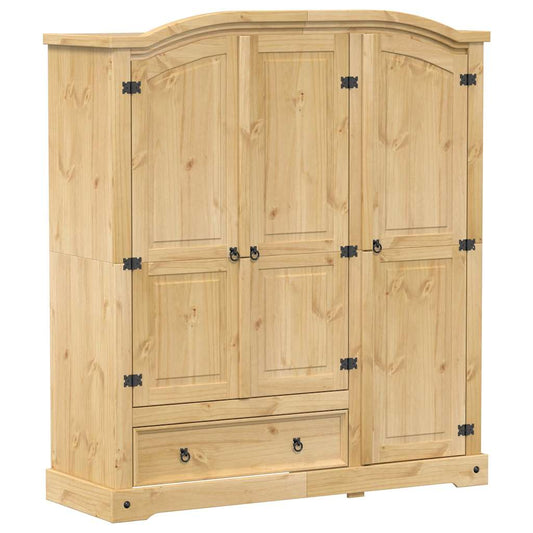 vidaXL Wardrobe "Corona" 151,5x52x170 cm Solid Wood Pine