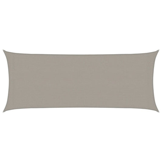 vidaXL Sunshade Sail 160 g/m² Rectangular Light Grey 2x5 m HDPE