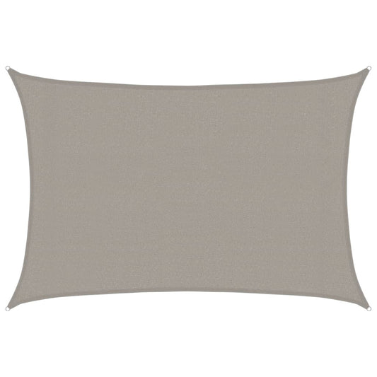 vidaXL Sunshade Sail 160 g/m² Rectangular Light Grey 3x4 m HDPE