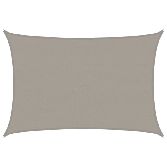 vidaXL Sunshade Sail 160 g/m² Rectangular Light Grey 4x6 m HDPE