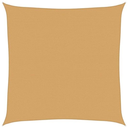 vidaXL Sunshade Sail 160 g/m² Square Sand 6x6 m HDPE
