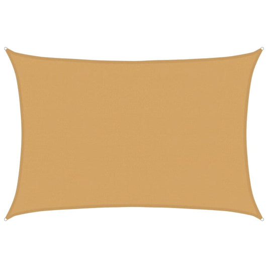 vidaXL Sunshade Sail 160 g/m² Rectangular Sand 4x6 m HDPE