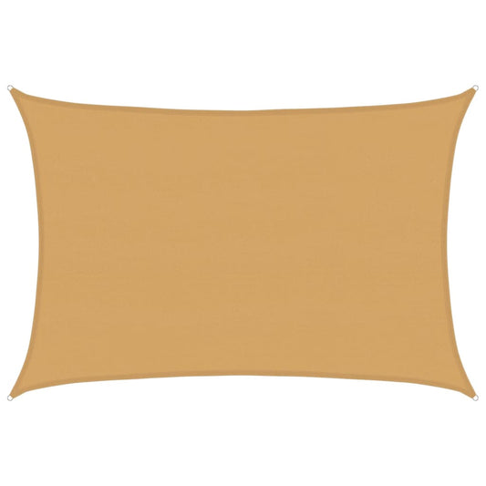 vidaXL Sunshade Sail 160 g/m² Rectangular Sand 5x6 m HDPE