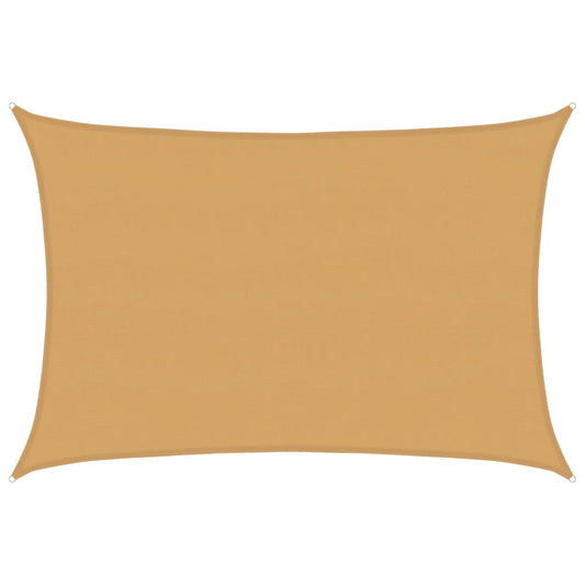 vidaXL Sunshade Sail 160 g/m² Rectangular Sand 5x7 m HDPE