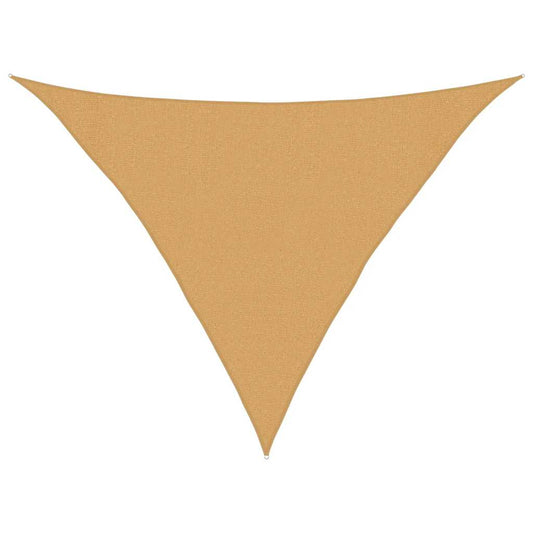 vidaXL Sunshade Sail 160 g/m² Triangular Sand 3x3x4.2 m HDPE