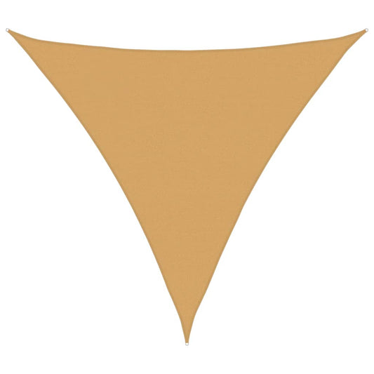 vidaXL Sunshade Sail 160 g/m² Triangular Sand 5x5x5 m HDPE