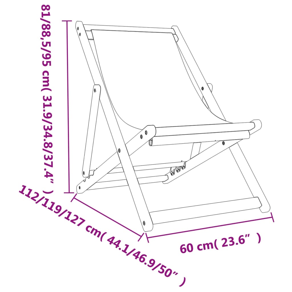 vidaXL Folding Chairs 2 pcs Cream White Fabric