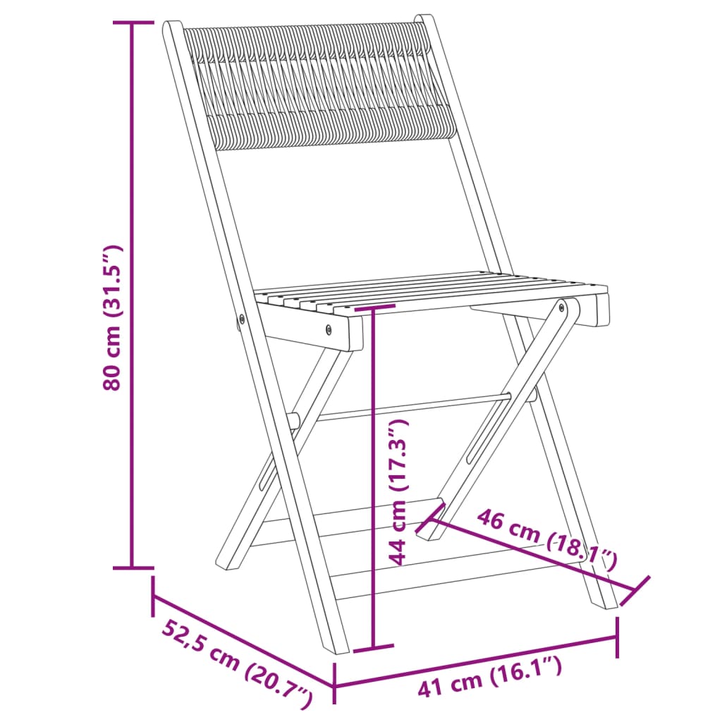 vidaXL Folding Chairs 4 pcs Beige Solid Wood Acacia