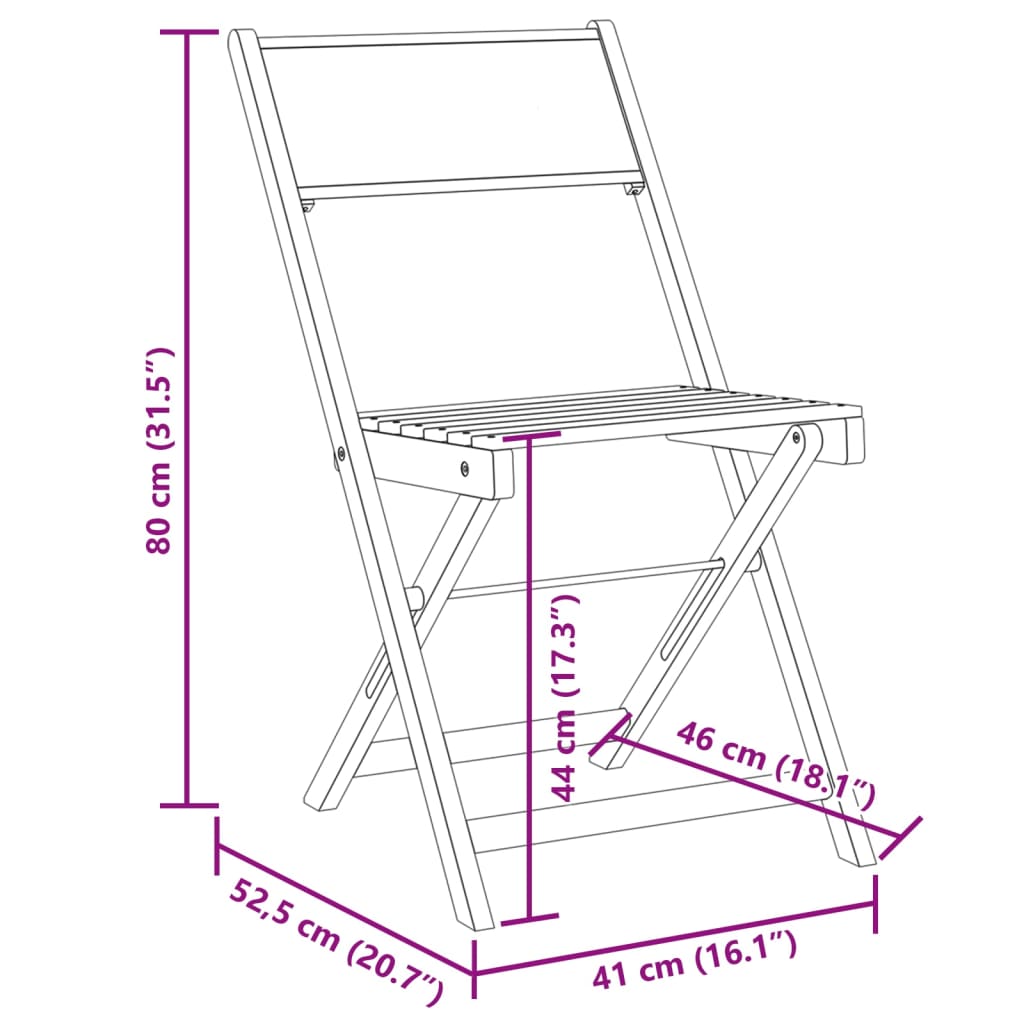 vidaXL Folding Chairs 8 pcs Beige Fabric and Solid Wood