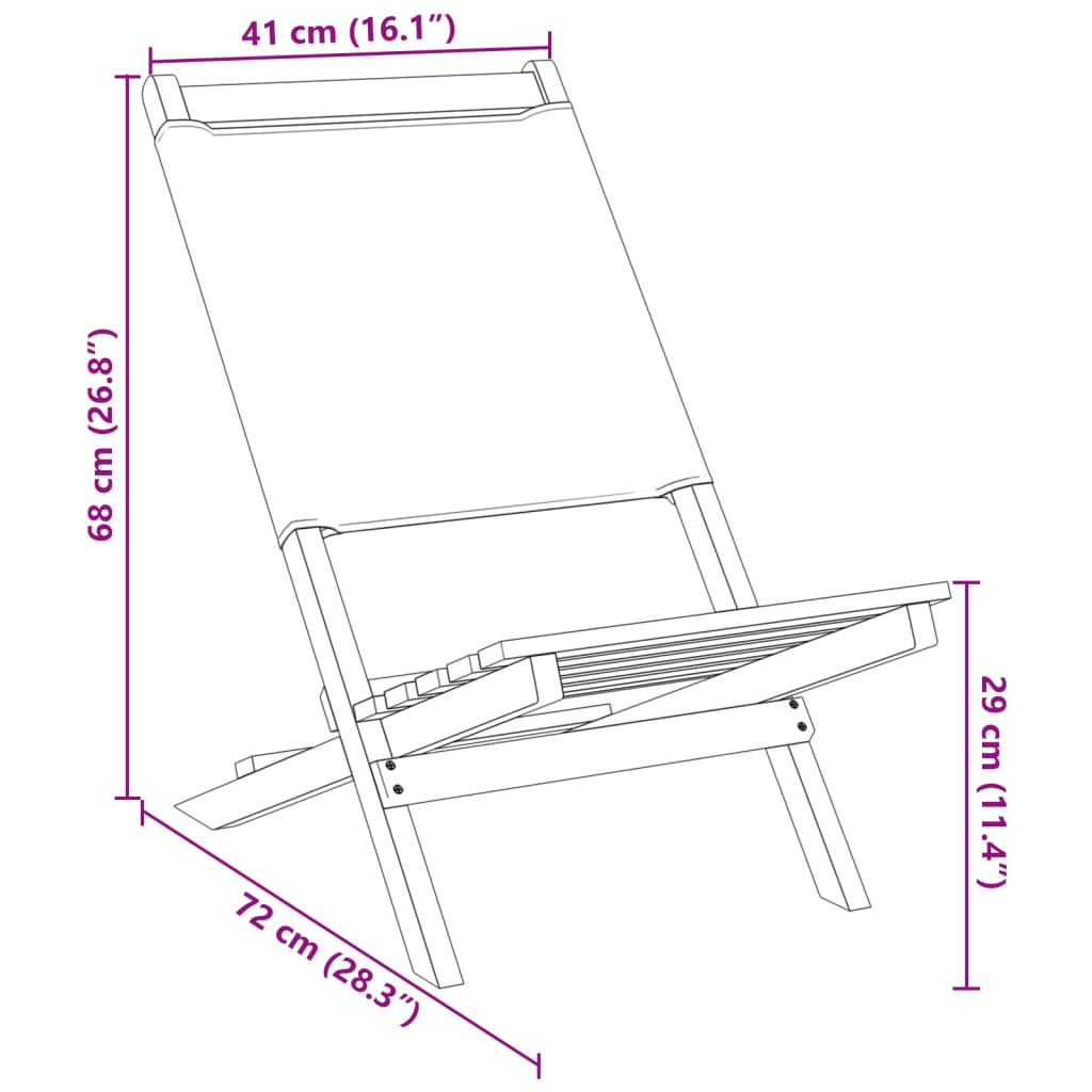 vidaXL Folding Garden Chairs 8 pcs Green Fabric and Solid Wood