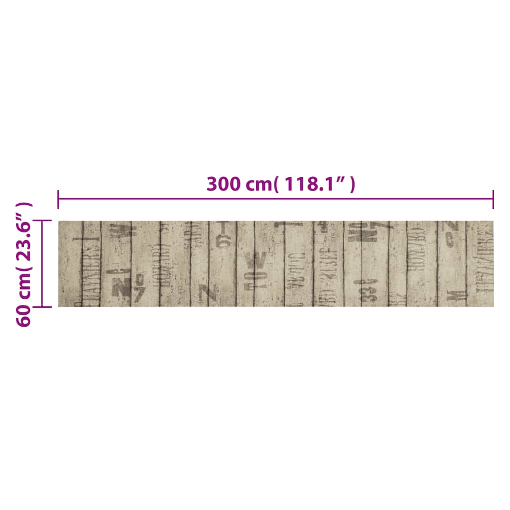 vidaXL Kitchen Rug Washable Fence 60x300 cm Velvet