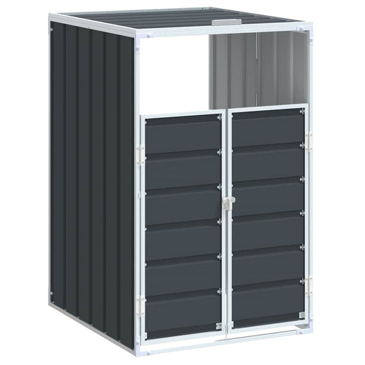 vidaXL Wheelie Bin Storage for Single Bin Anthracite 72x81x115cm Steel