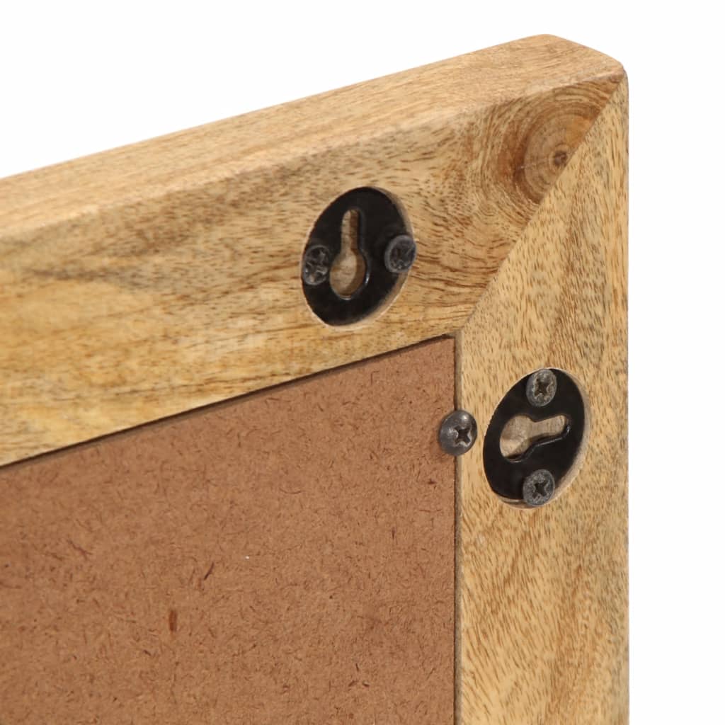 vidaXL 2 Piece Bathroom Furniture Set Solid Wood Rough Mango