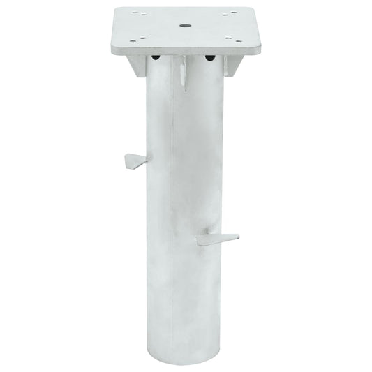 vidaXL In-Ground Parasol Base Silver 16x16x39,5 cm Steel