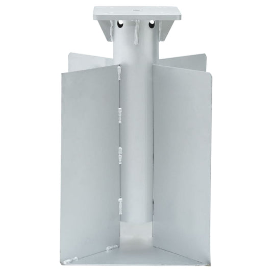 vidaXL In-Ground Parasol Base Silver 27.5x27.5x45 cm Steel