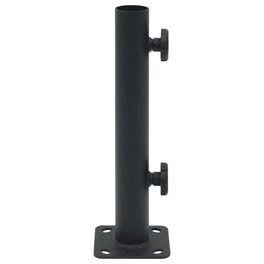 vidaXL Parasol Base for Ø32/34/38 mm Pole Matt Black Steel