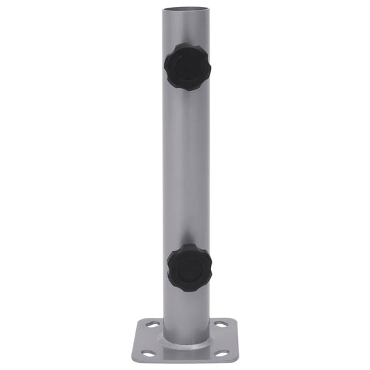 vidaXL Parasol Base for Ø32/34/38 mm Pole Silver Steel