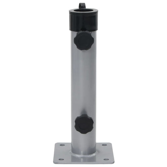 vidaXL Parasol Base for Ø38/48 mm Pole Silver Steel