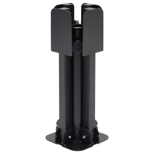 vidaXL Parasol Base Foldable for Ø38/48 mm Pole Glossy Black Steel