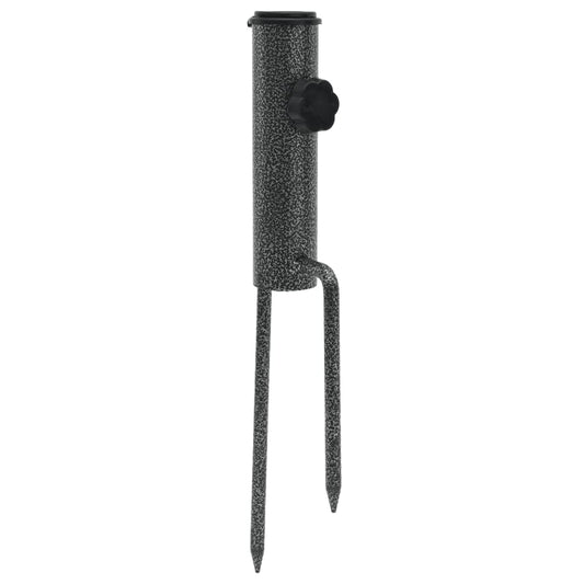 vidaXL Parasol Stands with Spikes 2 pcs 9x35 cm Galvanised Steel