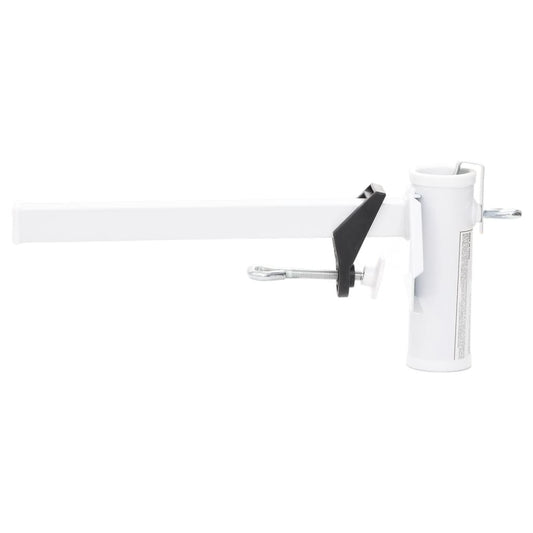 vidaXL Umbrella Clamp for Balcony White 38 mm Steel