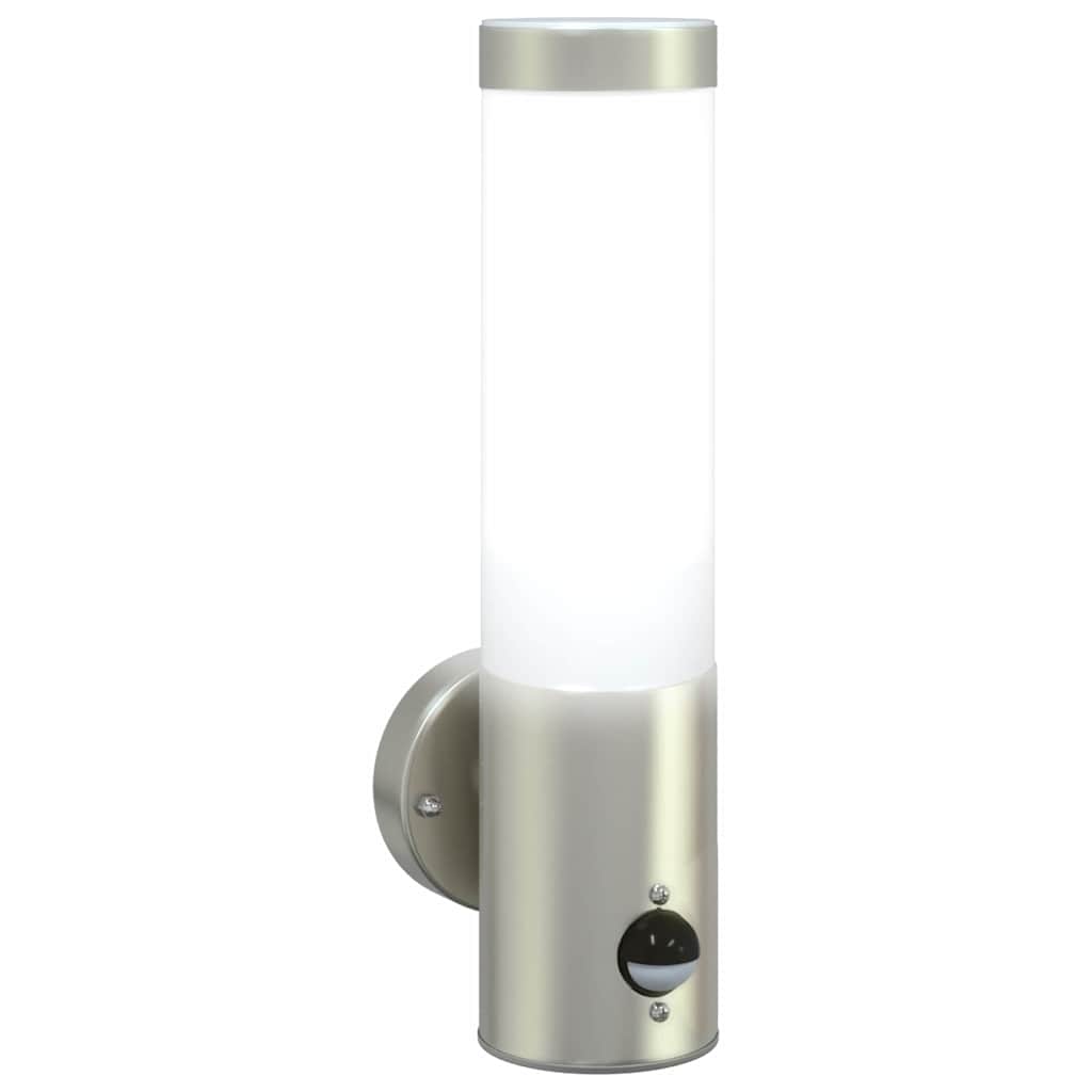 vidaXL Outdoor Wall Lights 2 pcs Silver 12 x 7.5 x 29 cm