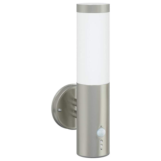 vidaXL Outdoor Wall Light Silver 15 x 7.5 x 33 cm