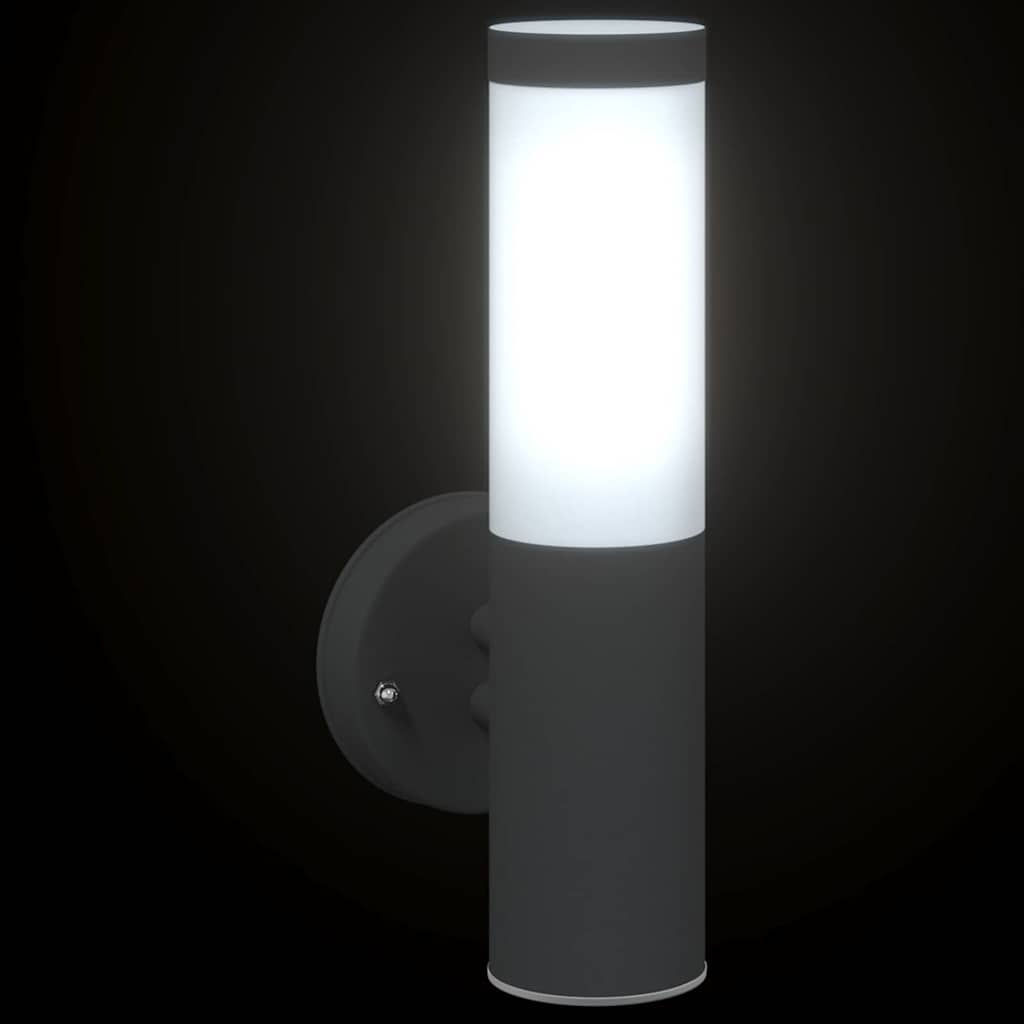 vidaXL Outdoor Wall Light 2 pcs Black 15 x 7.5 x 33 cm
