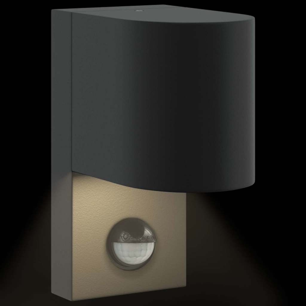 vidaXL Outdoor Wall Light 2 pcs Black 12 x 7 x 15 cm Stainless Steel