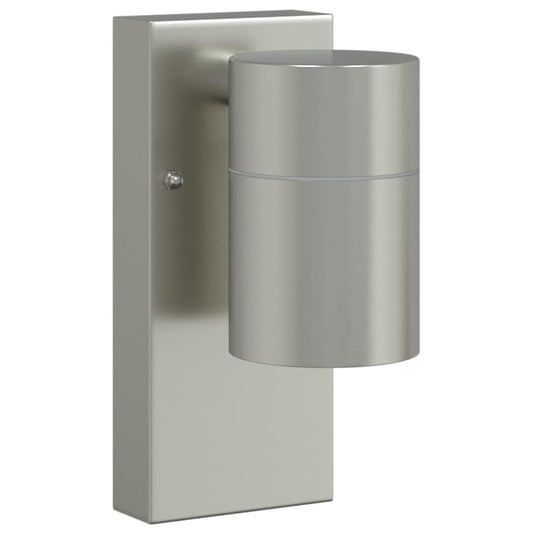 vidaXL Outdoor Wall Light Silver 6.5 x 10.5 x 16 cm