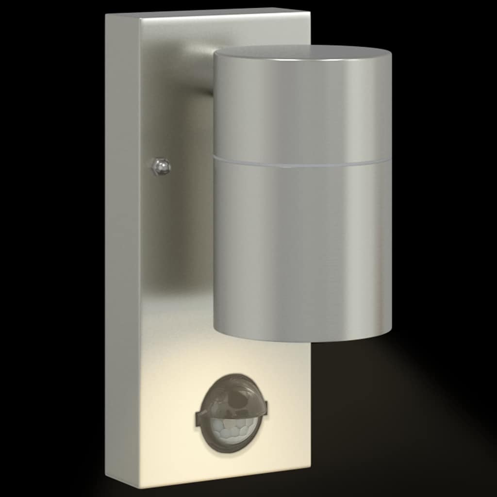 vidaXL Outdoor Wall Light 2 pcs Silver 6.5 x 10.5 x 16 cm