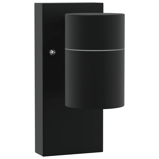 vidaXL Outdoor Wall Light Black Stainless Steel IP44