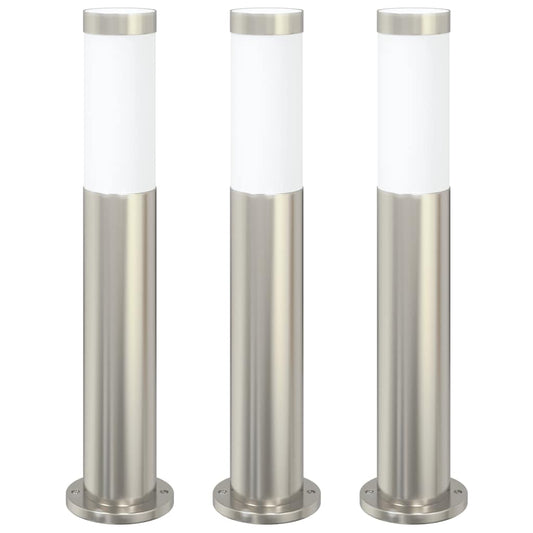 vidaXL Bollard Lights 3pcs 50 cm Stainless Steel IP44