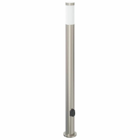 vidaXL Bollard Light with Outlet 110 cm Stainless Steel IP44
