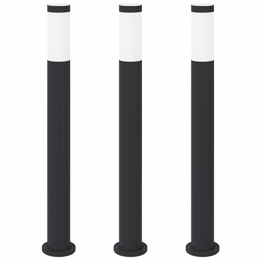 vidaXL Bollard Lights 3pcs 80 cm Stainless Steel IP44