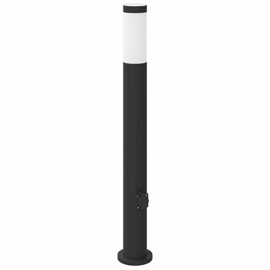 vidaXL Bollard Light with Outlet 80 cm Stainless Steel IP44