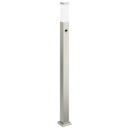 vidaXL Bollard Light with Sensor 110 cm Stainless Steel IP44