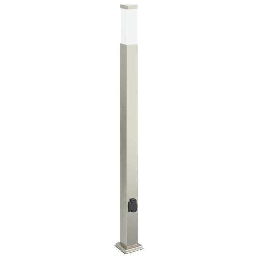 vidaXL Bollard Light with Outlet 110 cm Stainless Steel IP44