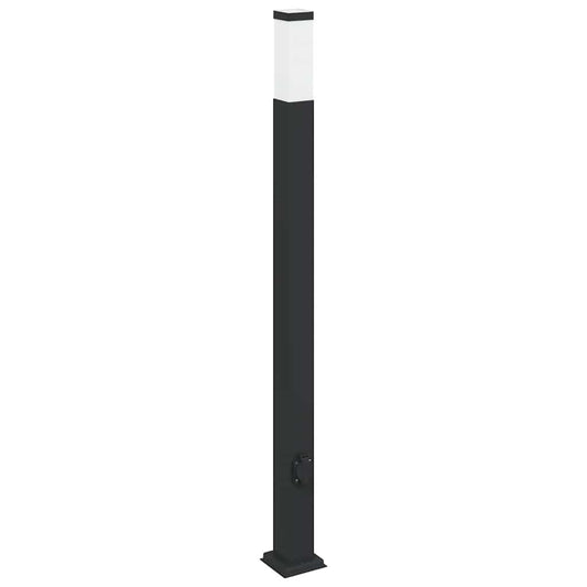 vidaXL Bollard Light with Outlet 110 cm Black IP44