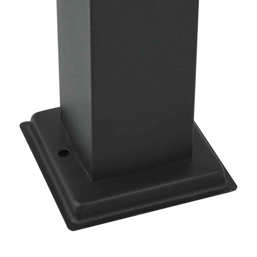 vidaXL Bollard Lights with Sensor&Outlet 3 pcs 50 cm Black IP44