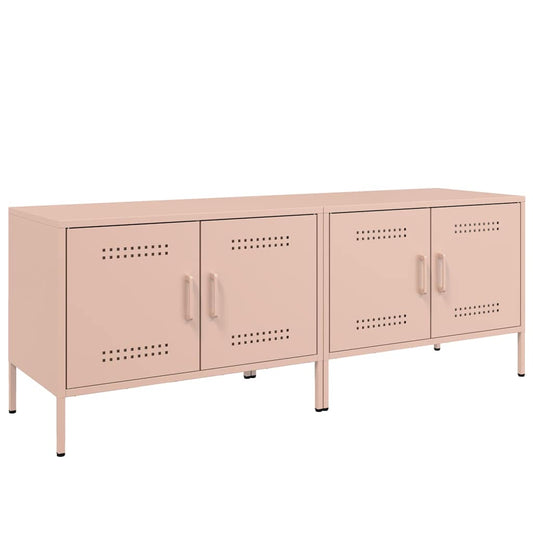 vidaXL 2 Piece TV Cabinet Set Pink 68x39x50,5 cm Steel