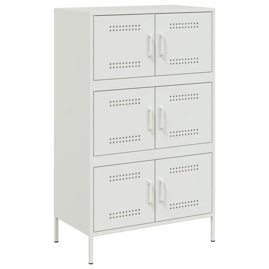 vidaXL Highboard White 68x39x113 cm Steel