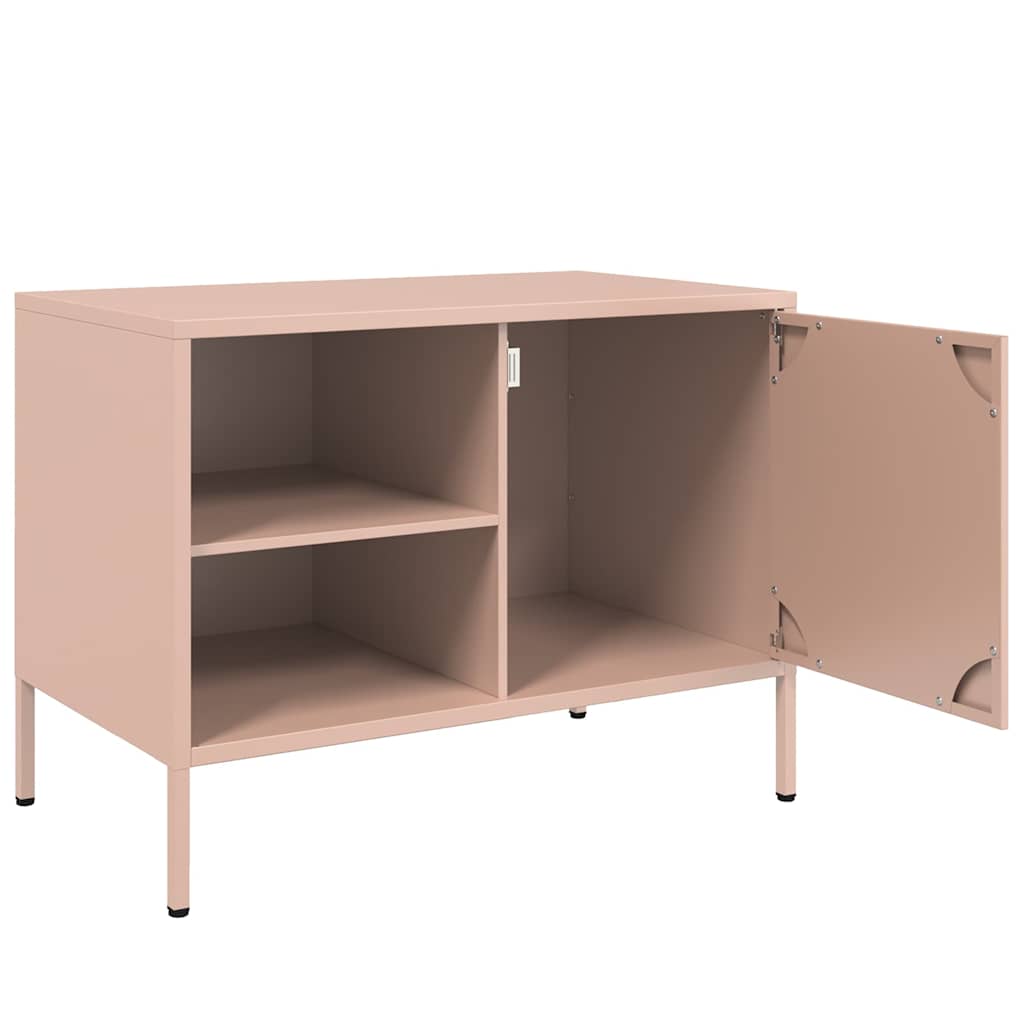 vidaXL 2 Piece TV Cabinet Set Pink 68x39x50,5 cm Steel