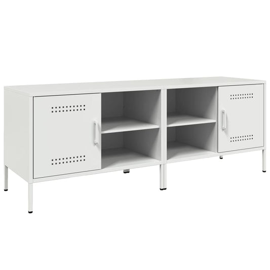 vidaXL 2 Piece TV Cabinet Set White 68x39x50,5 cm Steel